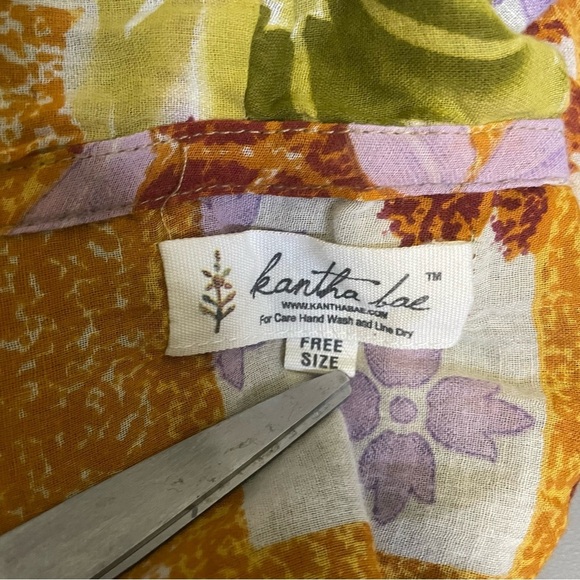 Kantha Bae Women’s Reversible Hooded Jumpsuit Hippie Bohemian Artsy Free Size - Picture 9 of 10